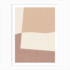 ABSTRACT MINIMALIST GEOMETRY - NUDE 02 Art Print