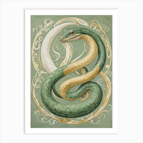 Snake In A Shape Art Print