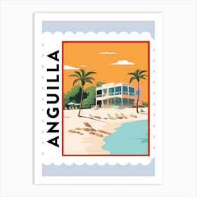 Anguilla 2 Travel Stamp Poster Art Print