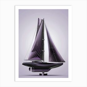 3d Rendering Of A Sailboat Art Print