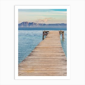 Pier To The Sea Spain Mallorca Art Print