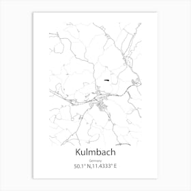 Kulmbach,Germany Minimalist Map Art Print