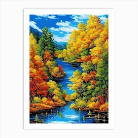 Autumn River 2 Art Print