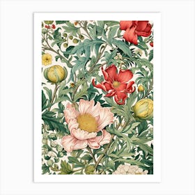 Floral Wallpaper 153 Art Print