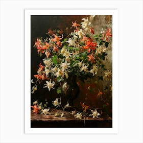 Baroque Floral Still Life Columbine 4 Art Print