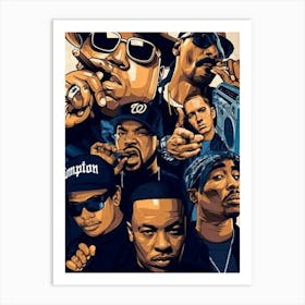 Hip Hop,American Rapper Music Singer Art Print