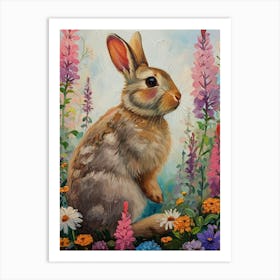 Himalayan Rabbit Painting 4 Art Print