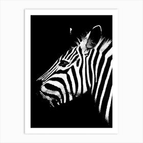 Zebra Line Art 1 Art Print