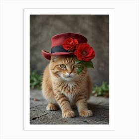 Cat In Hat 8 Art Print