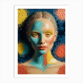 Abstract Portrait Of A Young Woman Art Print