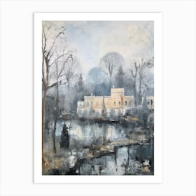 Winter City Park Painting Villa Doria Pamphili Rome Italy 1 Art Print