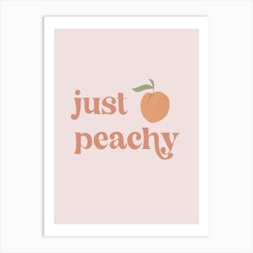 Just Peachy Retro Vintage Font 1 Art Print
