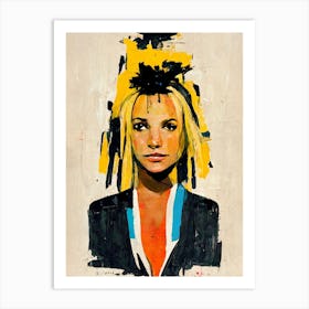 Britney Spears Basquiat Style 3 Art Print