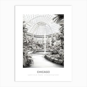 Garfield Park Conservatory 4, Chicago B&W Poster Art Print