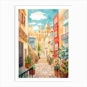 Valletta Malta 1 Illustration Art Print