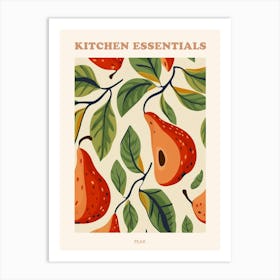 Pear Pattern Illustration Poster 3 Art Print