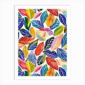 Colorful Leaves 12 Art Print