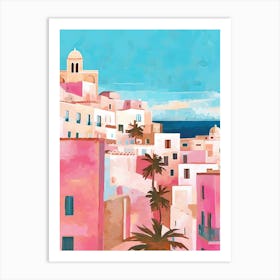 Ibiza Old Town Spain Travel Housewarming Painting Art Print