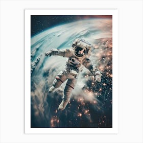 Astronaut In Space 3 Art Print