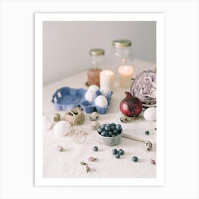 Blue Eggs And Blueberries 4 Art Print