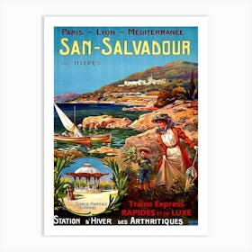 San Salvador, Vintage Travel Poster Art Print