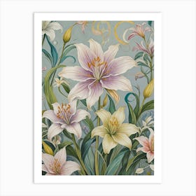 Lilies In Reverie Art Print