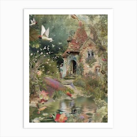 Fairytale Pond Scrapbook Collage 8 Art Print