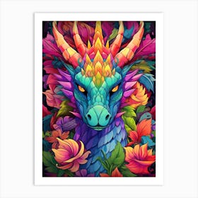 Dragon Cartoon Style 1 Art Print