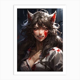 Beautiful Werewolf Art Print