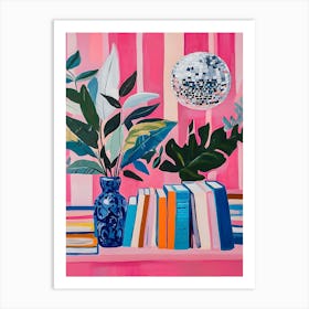 Books And Plants Art Print