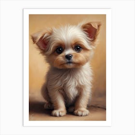 Cute Dog Painting Art Print