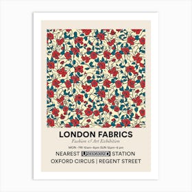 Poster Fern Frost Bloom London Fabrics Floral Pattern 2 Art Print