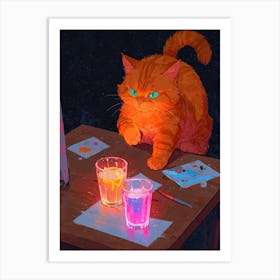 Cat Painting 2 Art Print