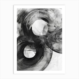 Black And White Abstract Painting 12 Art Print