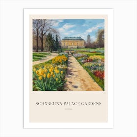 Schnbrunn Palace Gardens Vienna 3 Vintage Cezanne Inspired Poster Art Print