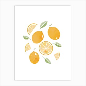 Lemon Fruit Colourful Kitchen Art Nursery Wall Art Print