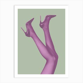 Legs in the air green_2077798 Art Print