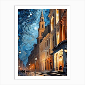 Night At The City Art Print