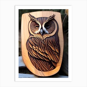 WoodBurnedOwl2 Art Print