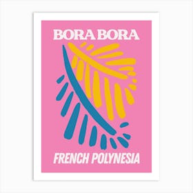 Bora Bora Tropical Abstract Pink Art Print