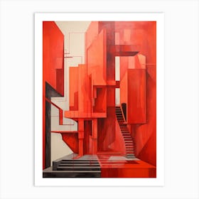 Abstract Geometric Architecture 5 Art Print