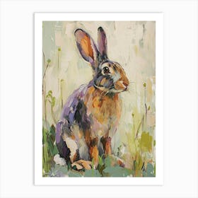 Tan Rabbit Painting 4 Art Print