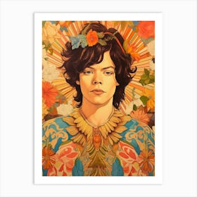 Harry Styles Kitsch Portrait 16 Art Print