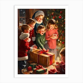 Santa'S Children Art Print