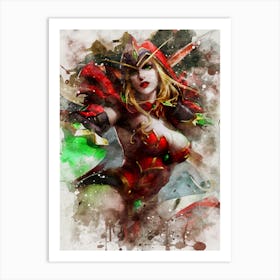 Valeera Sanguina World Of Warcraft Art Print