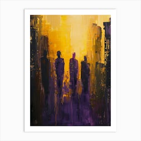 City At Sunset 1 Art Print