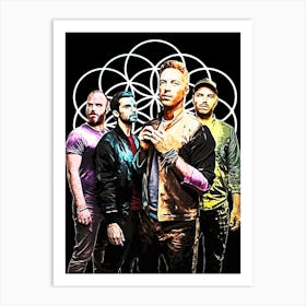 Flower Of Life coldplay band music Art Print