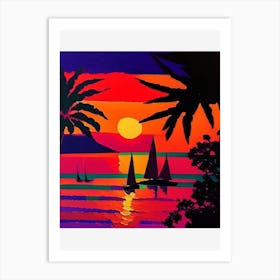 Acrylic Rainbow Sunset Art Print
