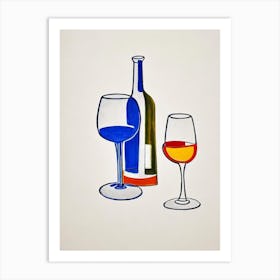 French Connection Picasso Line Drawing Cocktail Poster Art Print