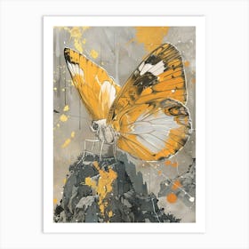 Butterfly Precisionist Illustration 4 Art Print